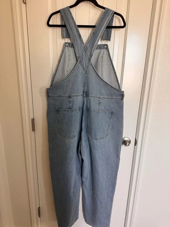 Quince Light Blue Denim Overalls size XL NWT 100% organic cotton - Picture 2 of 5